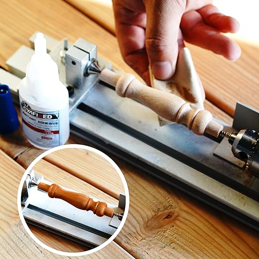 CA Glue for Woodworking - 2 Bottles Thin Viscosity 2 oz with 1 oz Medium Viscosity and 1 oz Ultra Thick Viscosity, Cyanoacrylate Adhesive for Woodturning, Wood Bonding and Gap Filling