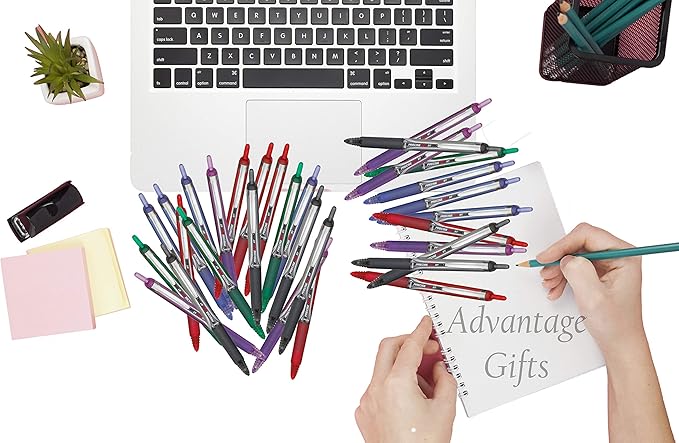 Precise V5 RT Retractable Rolling Ball Pens, Extra Fine Point (.5mm), Assorted Colors Black/Blue Ink, 3-pk; Premium Comfort Grip, Bundle with Plastic Reusable Pouch