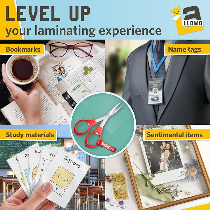 Matte Thermal Laminating Pouches, Matte Finish, 9 x 11.5 Inches, 5 Mil Thickness, 30 Pack, Fitted for Letter Size Laminating Sheets 8.5 x 11