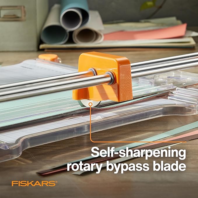 Fiskars ProCision Rotary Bypass Trimmer, 12-Inch, orange