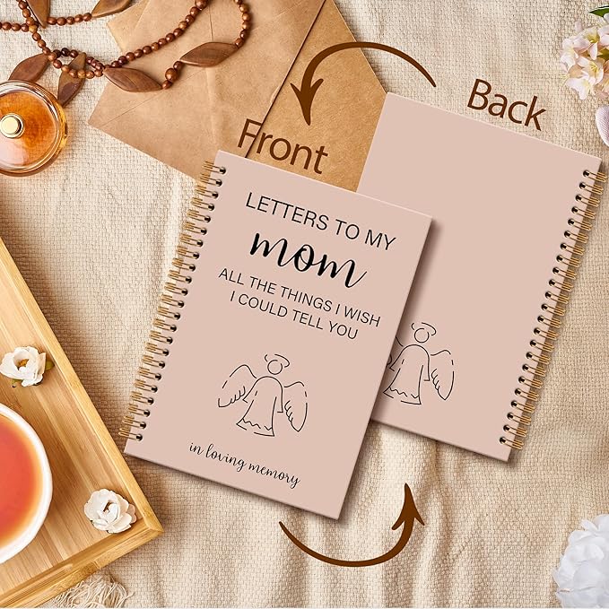 Memorial Gifts for Loss of Mom Grief Notebook Journal, Letters to My Mom in Heaven Journal, Sympathy Notebooks Gifts for Loss of Mom Women Men, In Loving Memory Sympathy Gifts, 6x8.2In