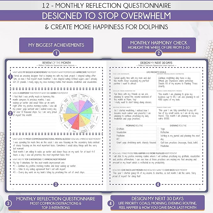 Journal for Men- Undated Daily, Weekly & Monthly Planner with Budget Section | A 12 Month Journey to Increase Productivity & Happiness | Life Organizer & Gratitude Journal - Horizontal Format