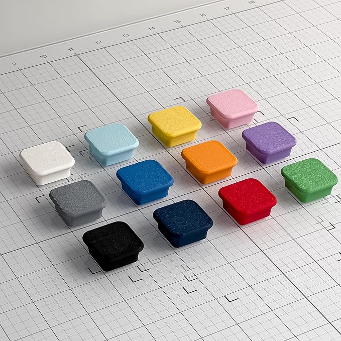 Glassboard Studio MiniBar Magnet - Strong Neodymium Rare Earth Magnets for Fridge, Whiteboard, Locker & Magnetic Glassboards - Ideal for Crafting & Office Use - Strong Fridge Magnets (Navy Blue, 4)