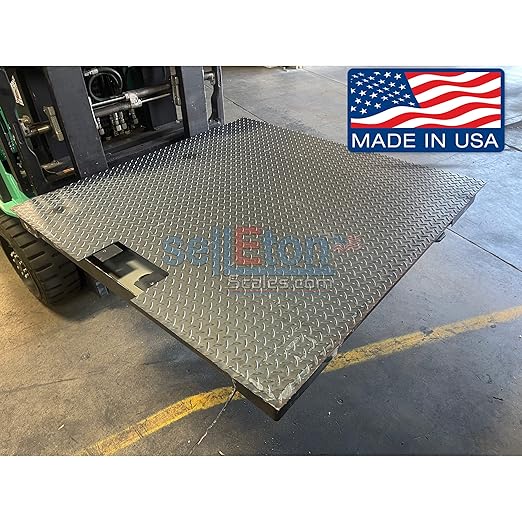 Industrial Floor Scale with Indicator, Accurate Digital 48" x 48" (4’x4’) Pallet Scales for Warehouse or Shipping Weighing NTEP Certified (Legal for Trade) (2500 lbs x 0.5 lb)