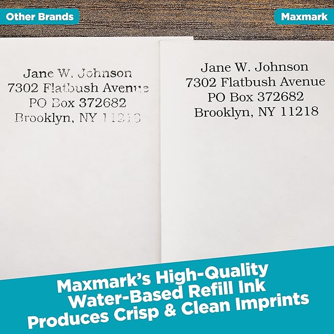 MaxMark Premium Refill Ink for self Inking Stamps and Stamp Pads, Magenta Purple Color - 4 oz.