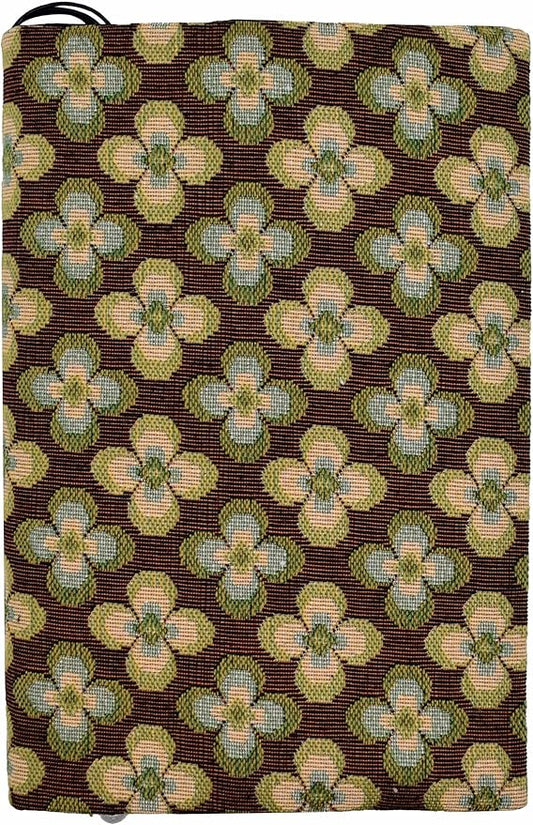 BLBMH Book Covers for Paperbacks Fit for 5.5x8.5 inch Adjustable Book Sleeve Cover for Women Over 15 Soft Cloth Protector for Bible Novels Notebook Journal - Vintage Flowers