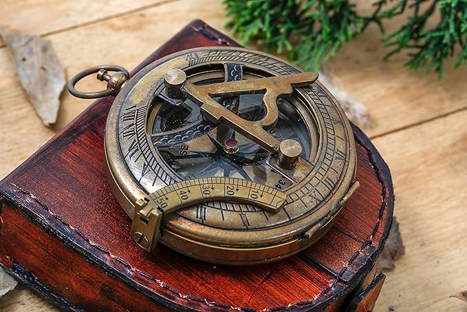 Personalized Compass Gifts, Engraved Custom Sundial Clock, Wedding Gift, Groomsmen Gift, Keepsake, Christmas, Baptism, Graduation, Boy Scouts, Anniversary, Fathers Day, Mothers Day