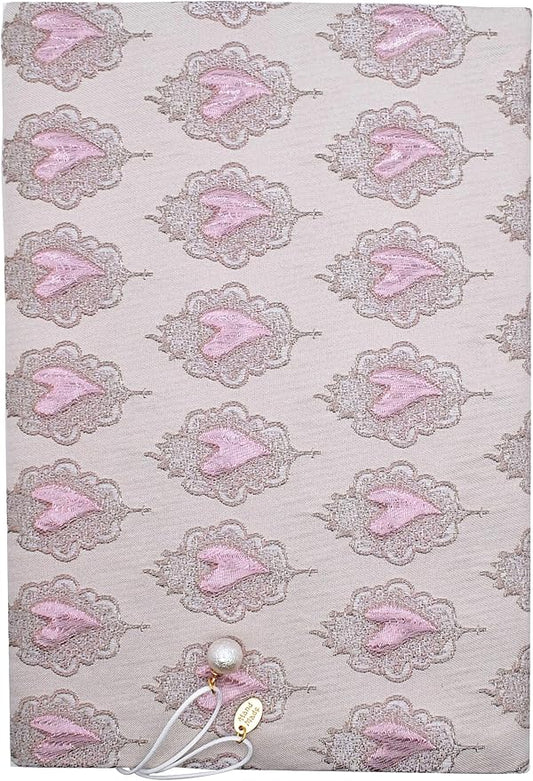 BLBMH A5 Book Covers for Paperbacks Book Cover Fit for 5.5x8.3 inch Adjustable Book Sleeve Cover for A5 Diary Books Fabric Softcover Protector for Notebook - Love