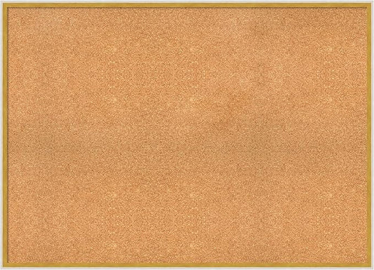 Amanti Art Natural Cork Board for Wall, 31x43 Vision Board with White Frame, Oversize Corkboard Office Decor for Home Organization, Modern Corkboard Pinboard to Display Items for Home Organization in