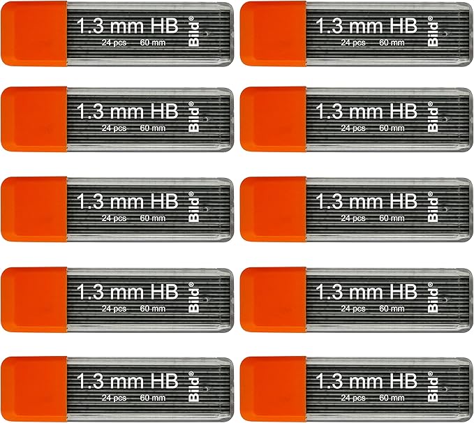 Bild Premium 1.3 mm Mechanical Pencil Lead Refills HB #2 (HB Mega, 1.3 mm)