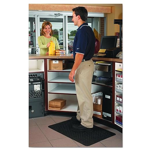 Guardian - 24030500 Flex Step Antifatigue Floor Mat, Rubber, 3'x5', Black