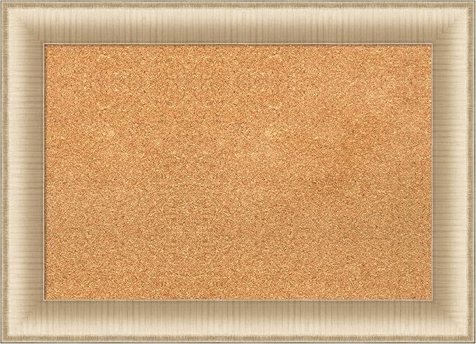 Amanti Art Natural Cork Board for Wall, 21x29 Vision Board with Gold Frame, Medium Corkboard Office Decor for Home Organization, Casual Corkboard Pinboard to Display Items for Home Organization in