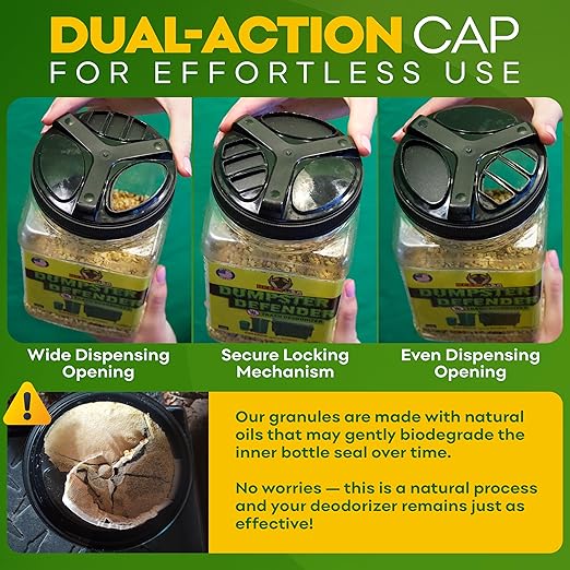 BEEST Dumpster Defender - 3lbs Outdoor Trash Can Deodorizer & Liquid Waste Absorber (Made in USA) Biodegradable Trash Can Odor Eliminator - Powerful Garbage Deodorizer for Always-Fresh Bins - 14 Cups