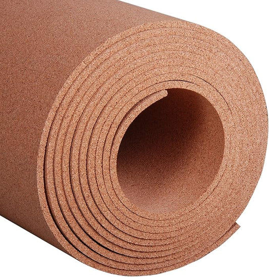 Manton Cork Premium Cork Roll - 4' x 25' x 3/8", 100% Natural Facing Grade Material for Bulletin Boards, Decorative Photo and Message Push Pin Displays - Perfect for Home, School, and Office