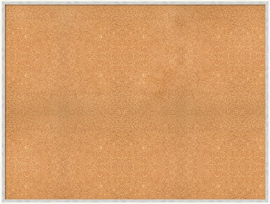 Amanti Art Natural Cork Board for Wall, 37x49 Vision Board with White Frame, Oversize Corkboard Office Decor for Home Organization, Modern Corkboard Pinboard to Display Items for Home Organization in