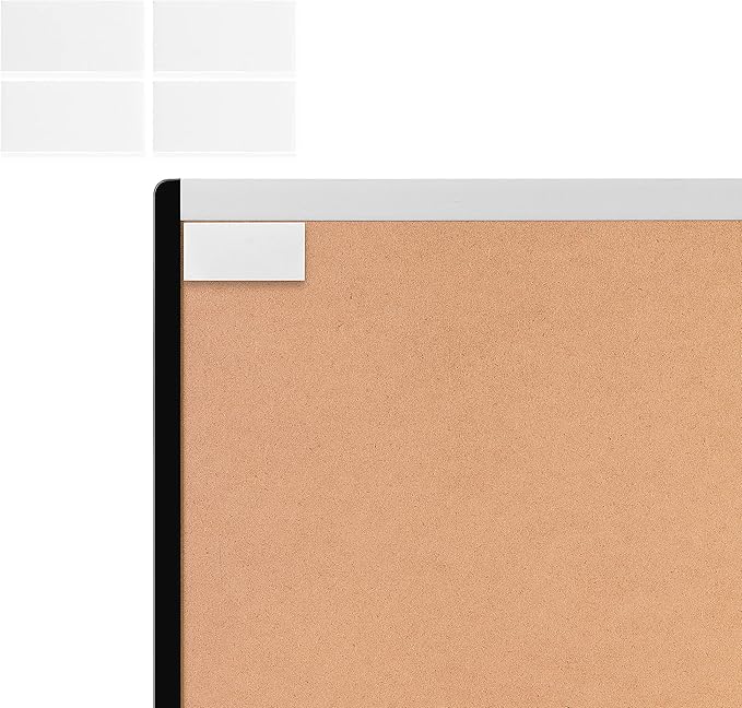 Amazon Basics Combo Magnetic Whiteboard&Cork Board for Home,Office and Classroom, Plastic/Aluminum Frame, White,Yellow, 17" x 23"