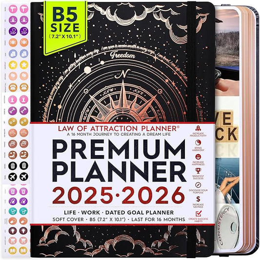 2025-2026 Planner Weekly and Monthly | 16-Month Life Planner to Increase Focus & Productivity | Reduce Overwhelm & Achieve Your Biggest Goals | Include Gift Box & Stickers | Sep 2025-Dec 2026